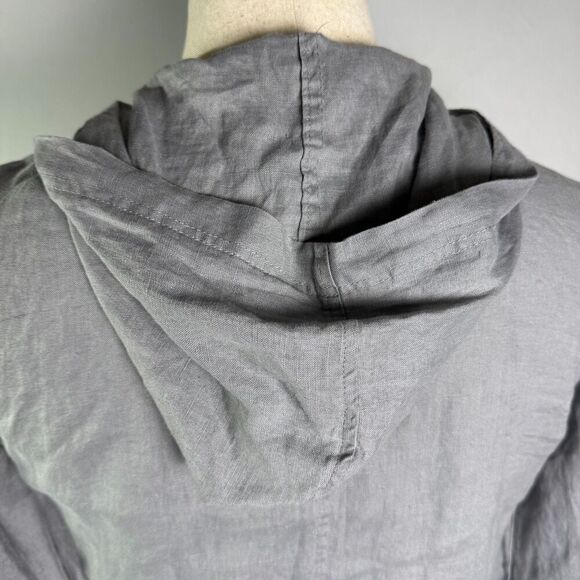 Saint Tropez West 100% Linen Jacket, Gray Drawstring, Sz Small, Excellent 2/$50 - Picture 7 of 15